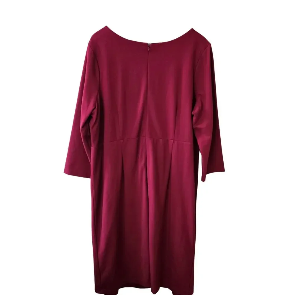 Talbots Women's Ponte Stretch Knit Sheath Dress, Size 20W Career Capsule - Picture 3 of 7